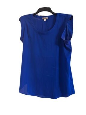Sleeveless Royal Blue Blouse -
